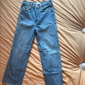 Aritzia Denim Forum Farrah High Rise Wide Leg